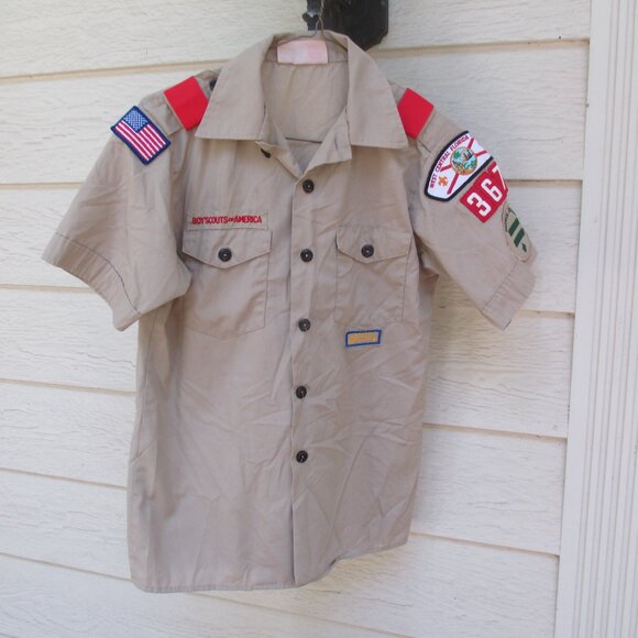 Vintage Boy Scout Patrol Leader Shirt in a size Youth Large 14-16 - Picture 1 of 4